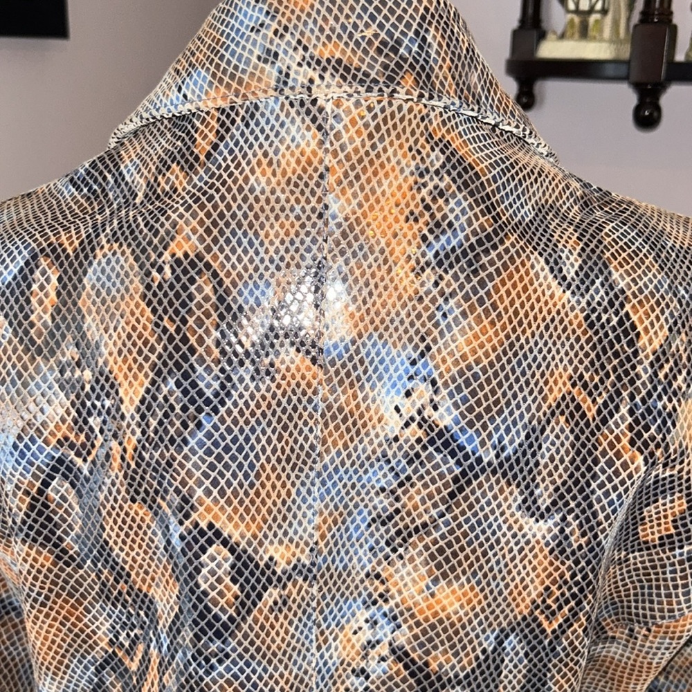 Pelle Studio Snake Print Leather tailored Jacket - Picture 7 of 8